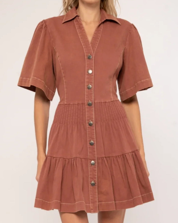 Love the Label Liane Dress | Copper Brown