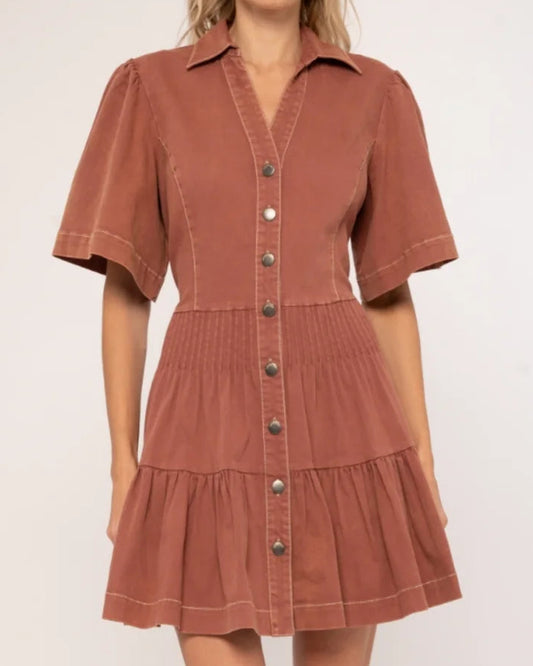 Love the Label Liane Dress | Copper Brown