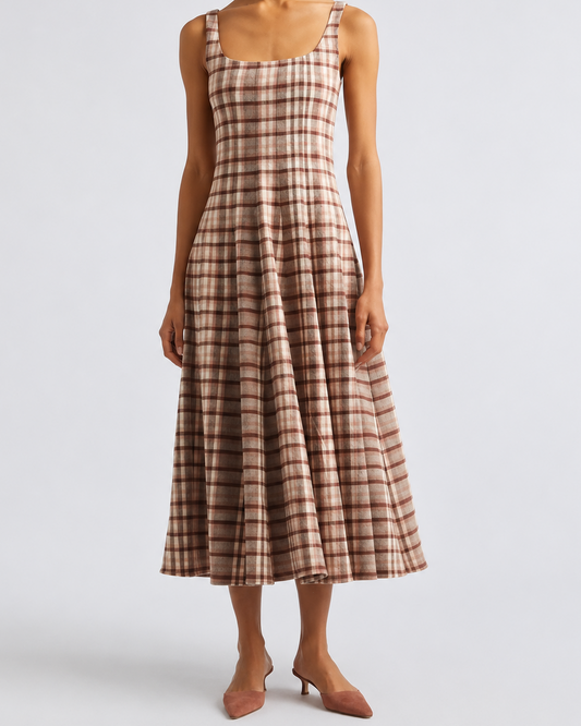 Staud Wells Dress | Tuscany Plaid