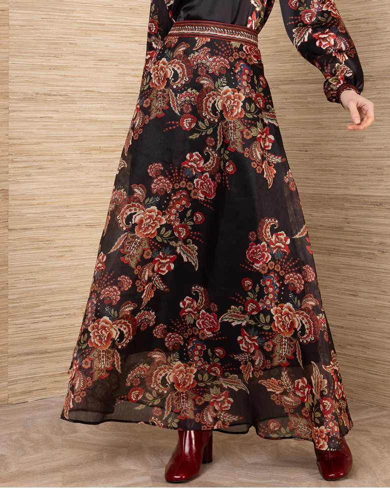 Hale Bob Araceli Organza Skirt | Black