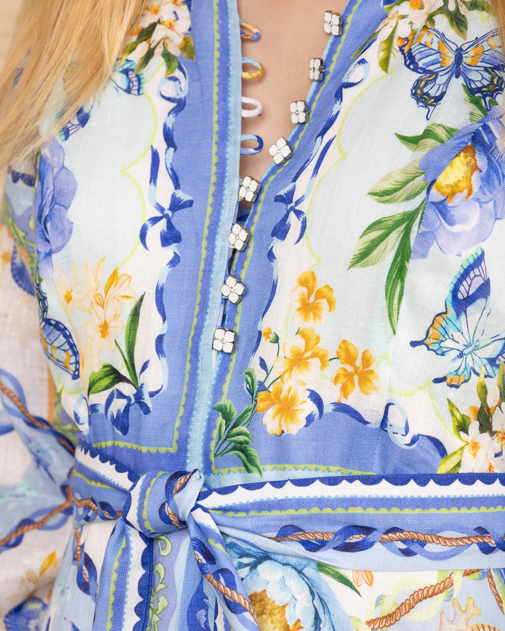 Hale Bob Lakelynn Linen Maxi Dress | Blue