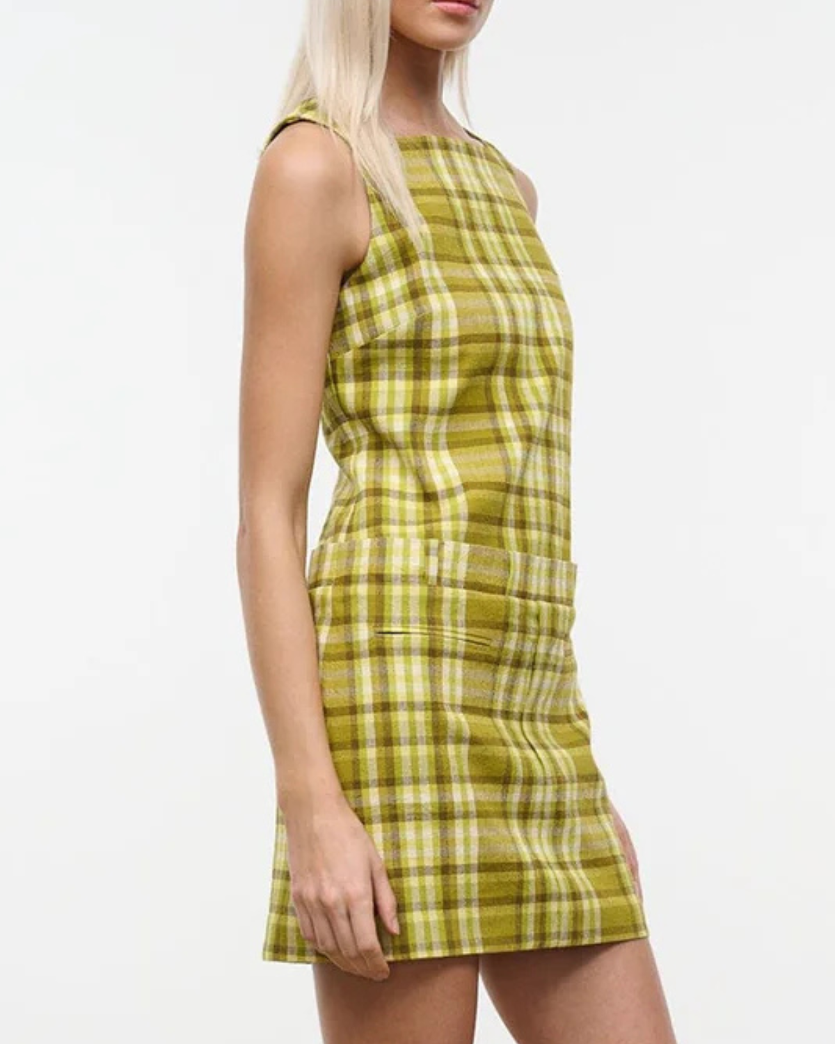 Staud Shea Dress | Pepperoncini Plaid