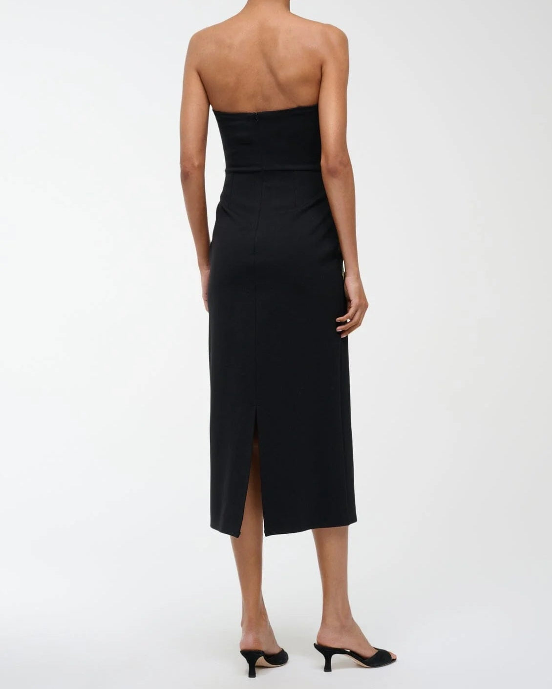 Staud Brooke Dress Dahlia Daydream | Black