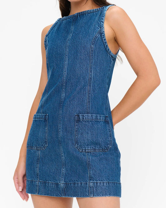 Show Me Your Mumu Boulevard Mini Dress | Reservoir Blue