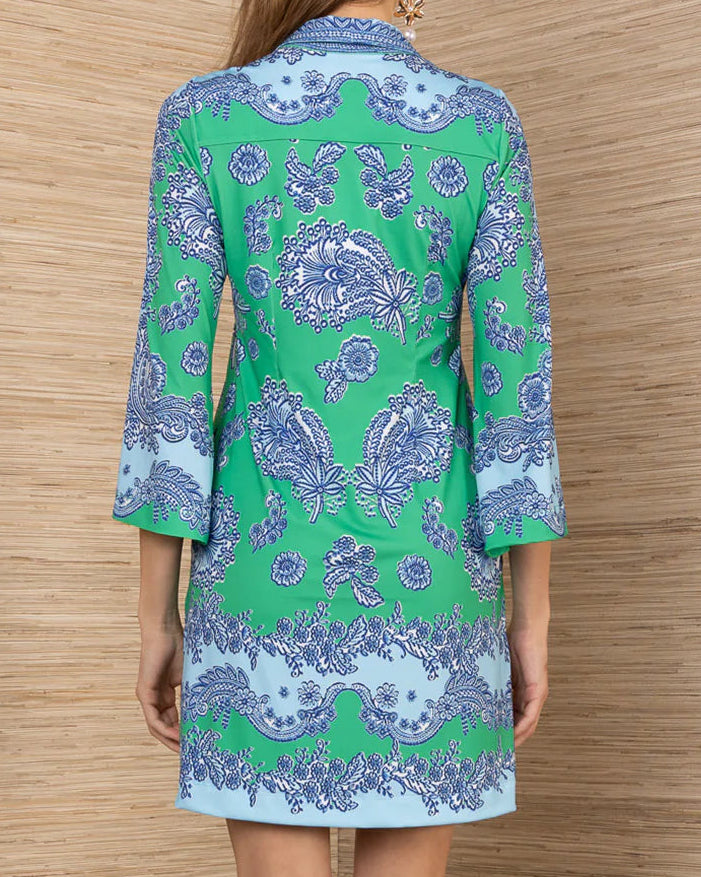 Hale Bob Marguerite Matte Jersey Dress | Green