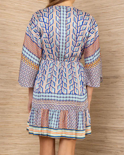 Hale Bob Theia Charmeuse Kimono Dress | Blue