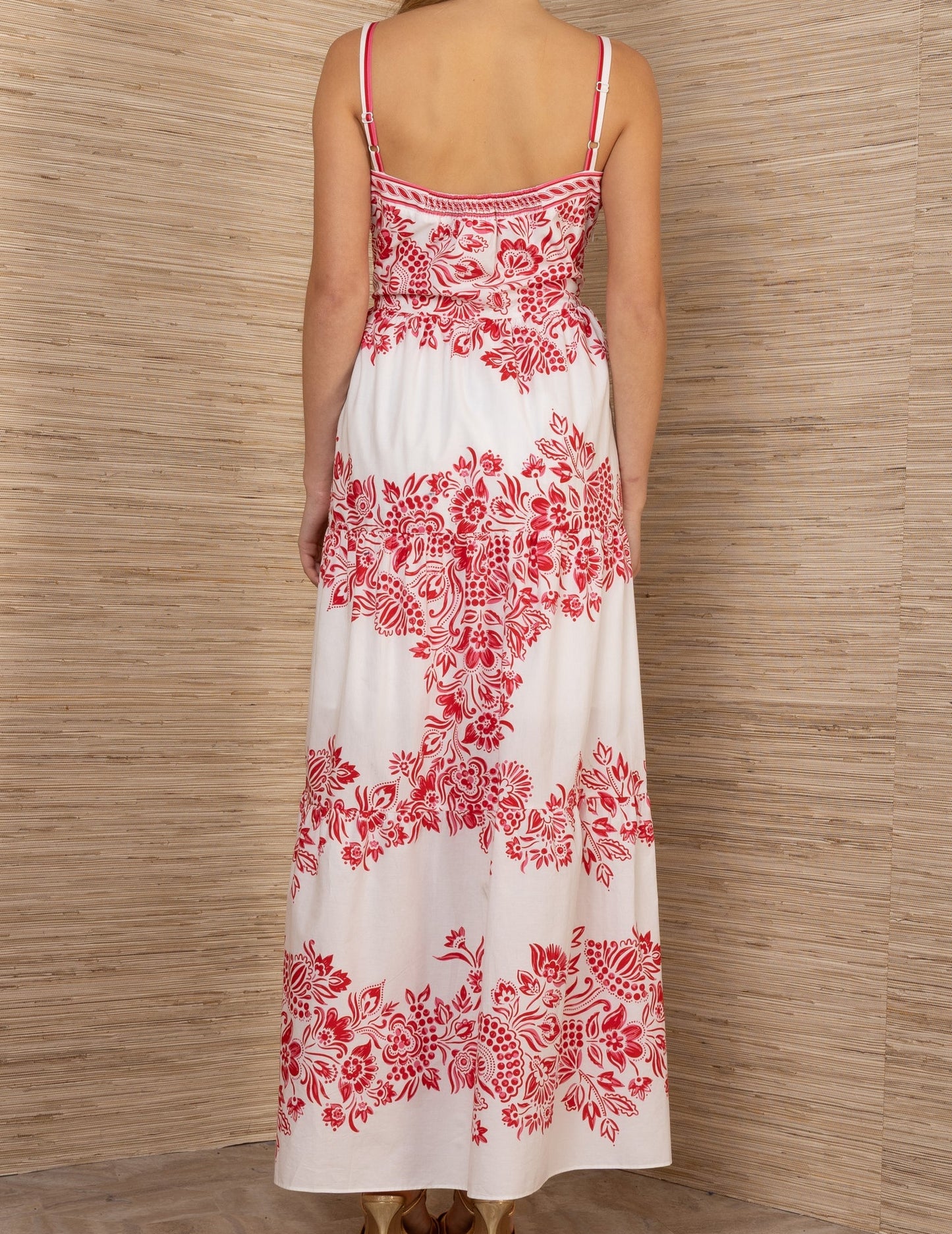 Hale Bob Dream Cotton Poplin Dress | Red