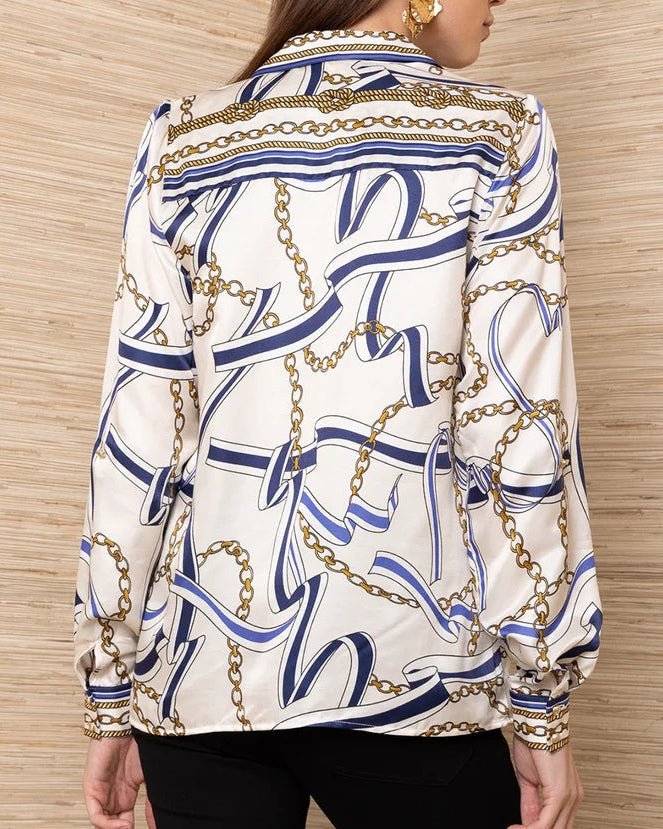 Hale Bob Wilhelmina Silk Top | Ivory
