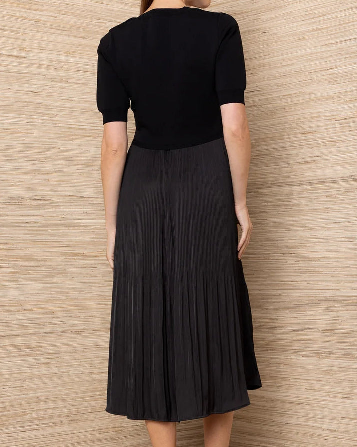 Hale Bob Landon Solid Midi Dress | Black