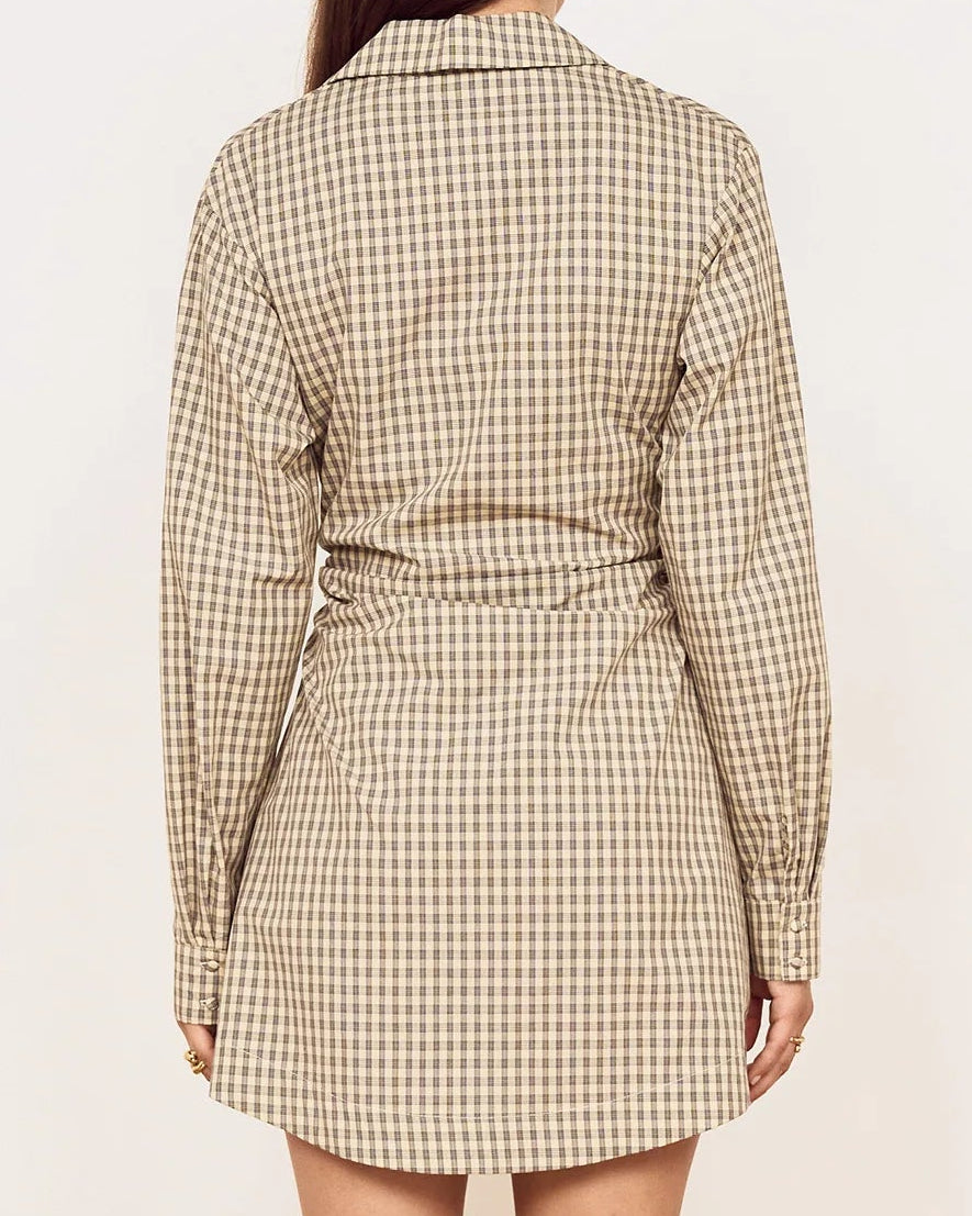 Mink Pink Mila Wrap Mini Shirtdress