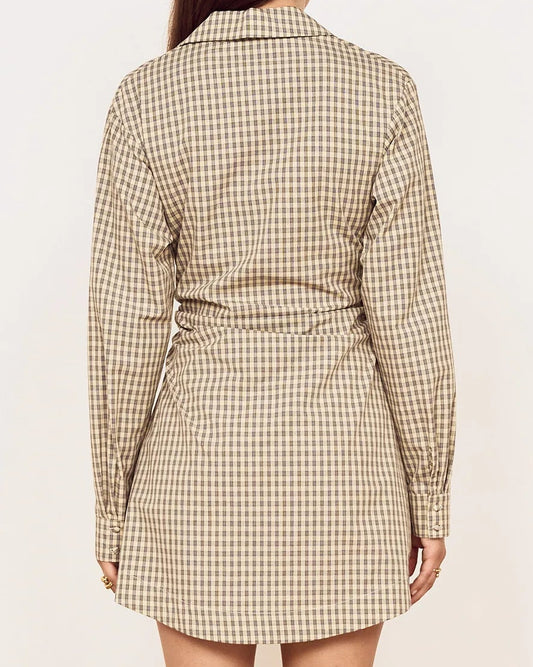 Mink Pink Mila Wrap Mini Shirtdress