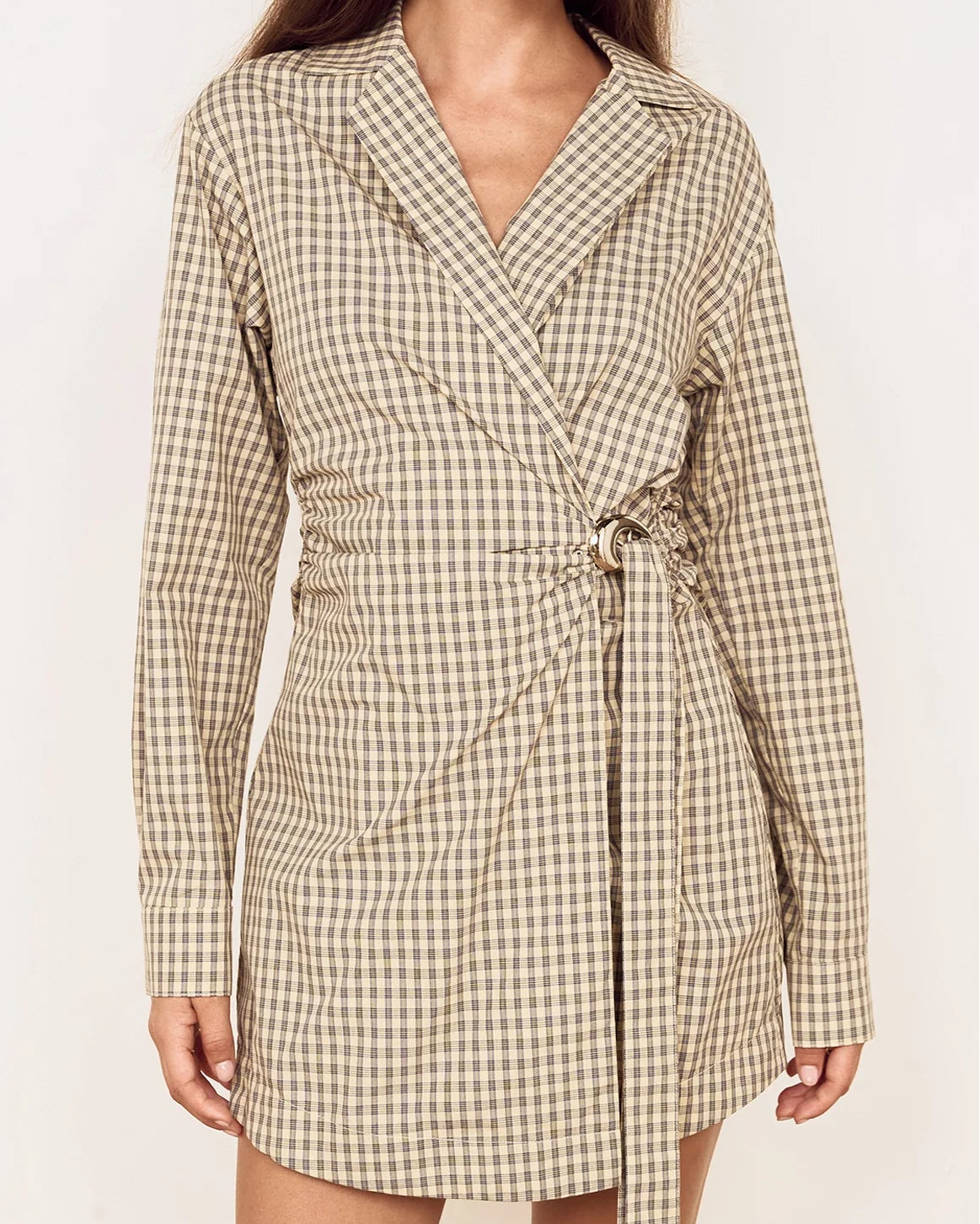 Mink Pink Mila Wrap Mini Shirtdress