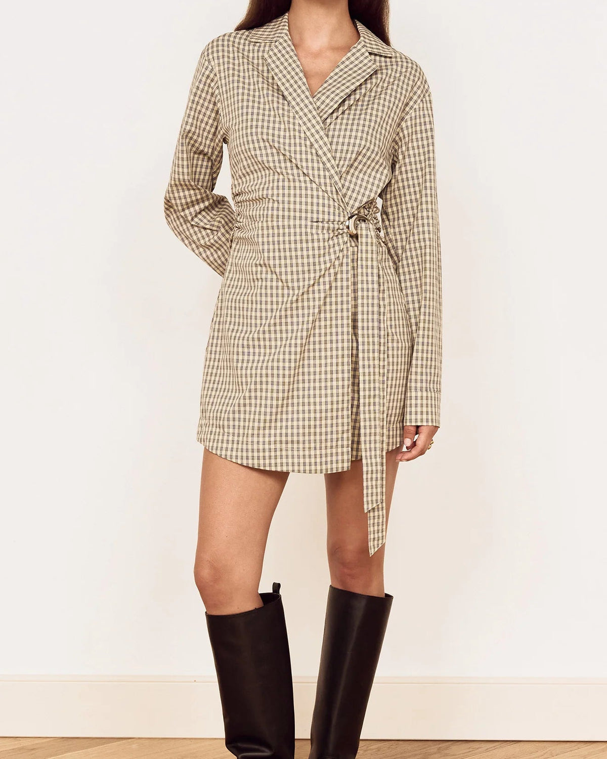 Mink Pink Mila Wrap Mini Shirtdress