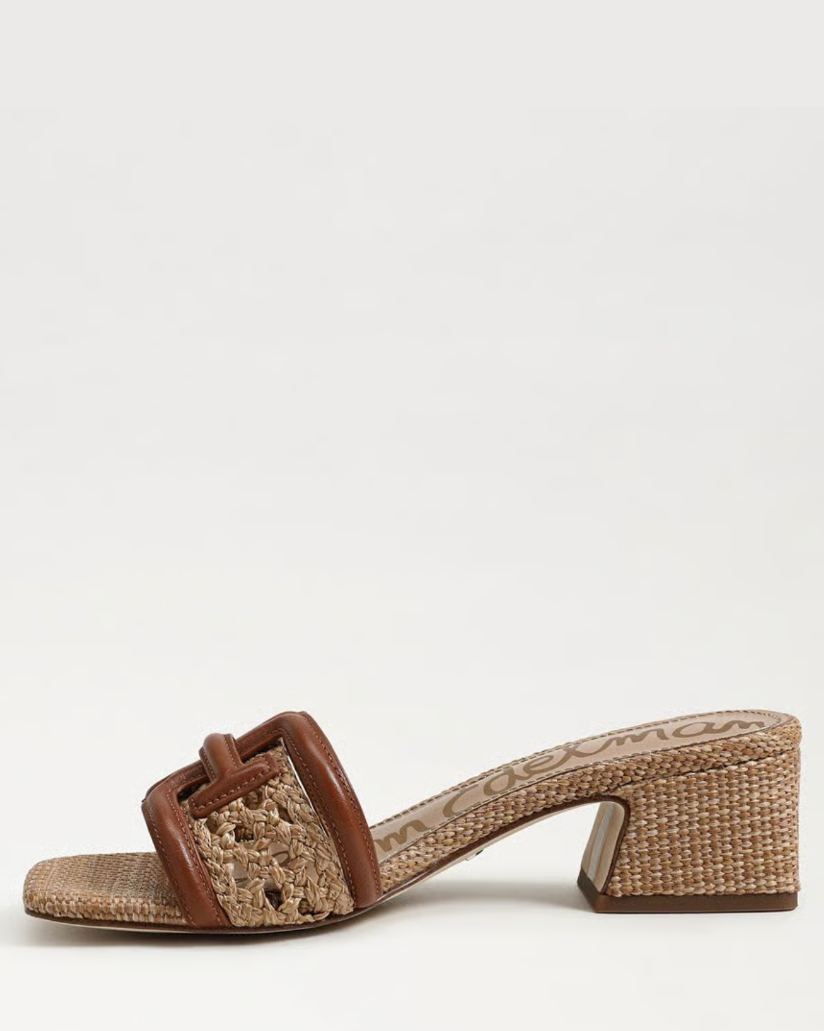 Sam Edelman Waylon Weave Slide Sandal | Rich Cognac Leather