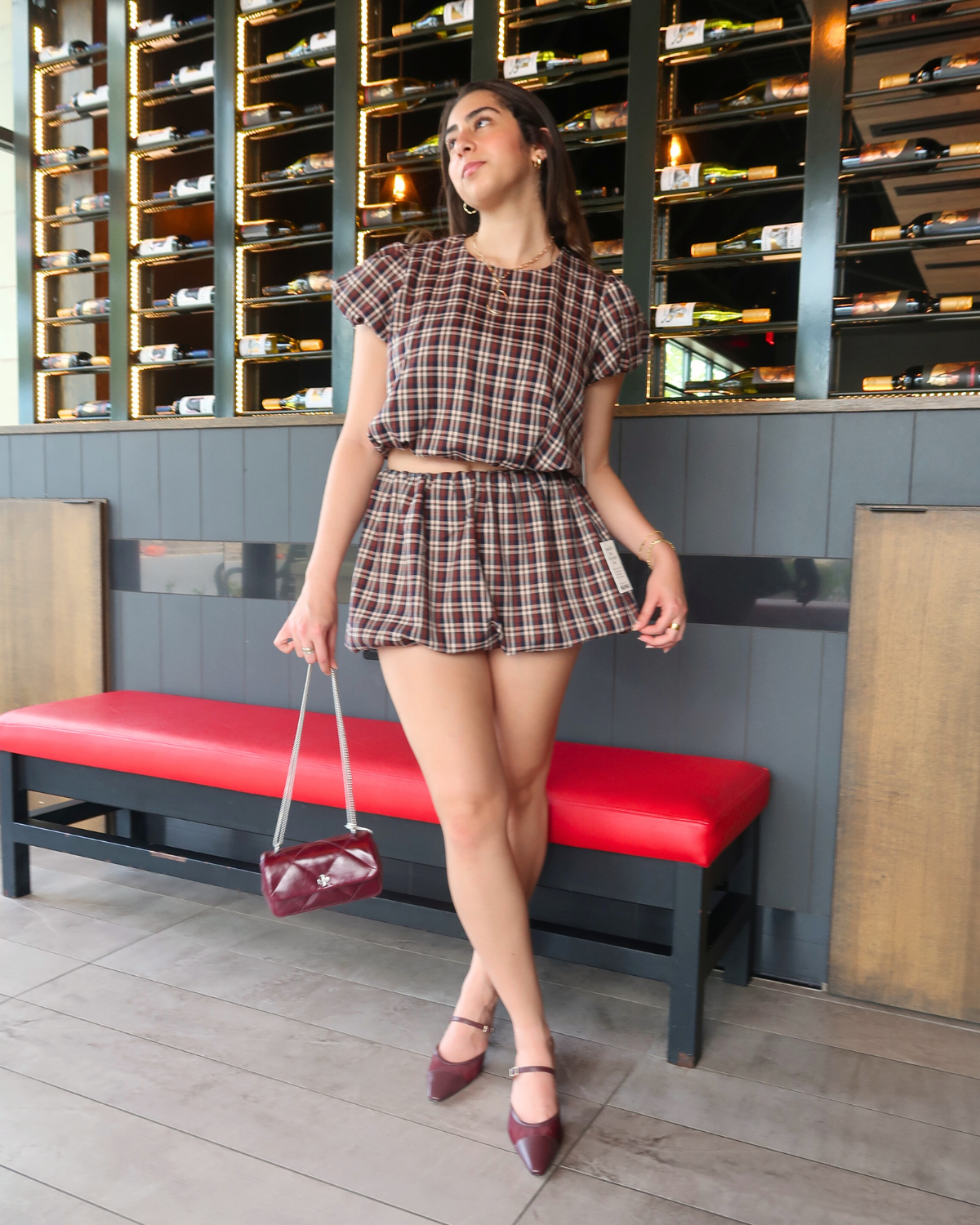 Show Me Your Mumu Highland Crop Top | Saddle Plaid