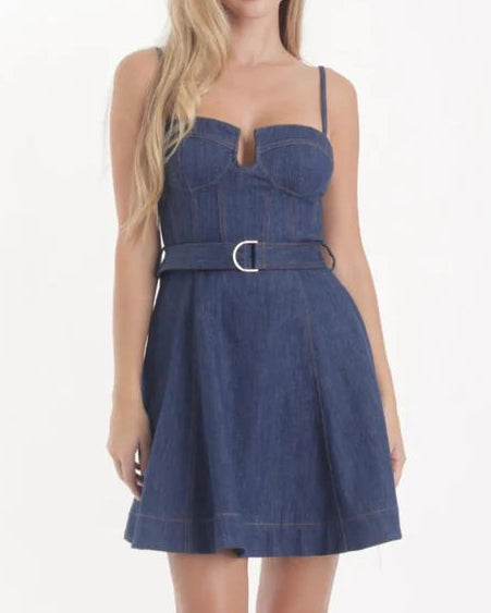 Karina Grimaldi Lola Denim Mini Dress