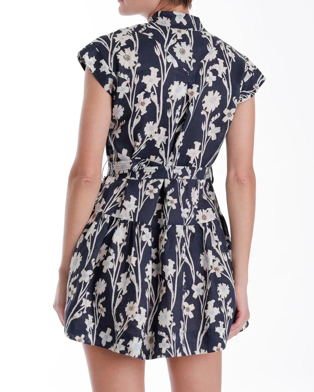 Karina Grimaldi Zelle Mini Dress | Navy Floral