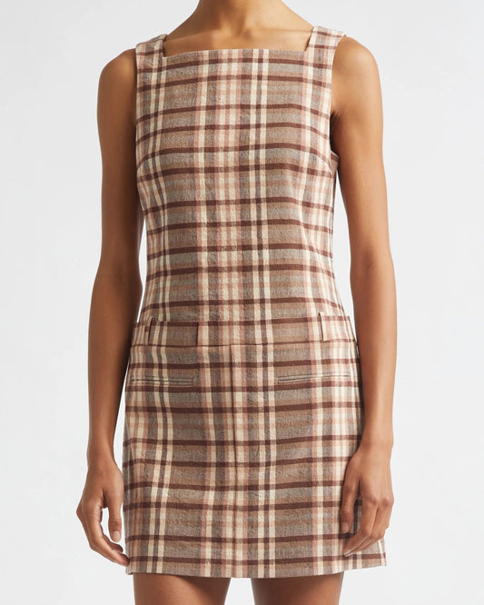 Staud Shea Dress | Tuscany Plaid