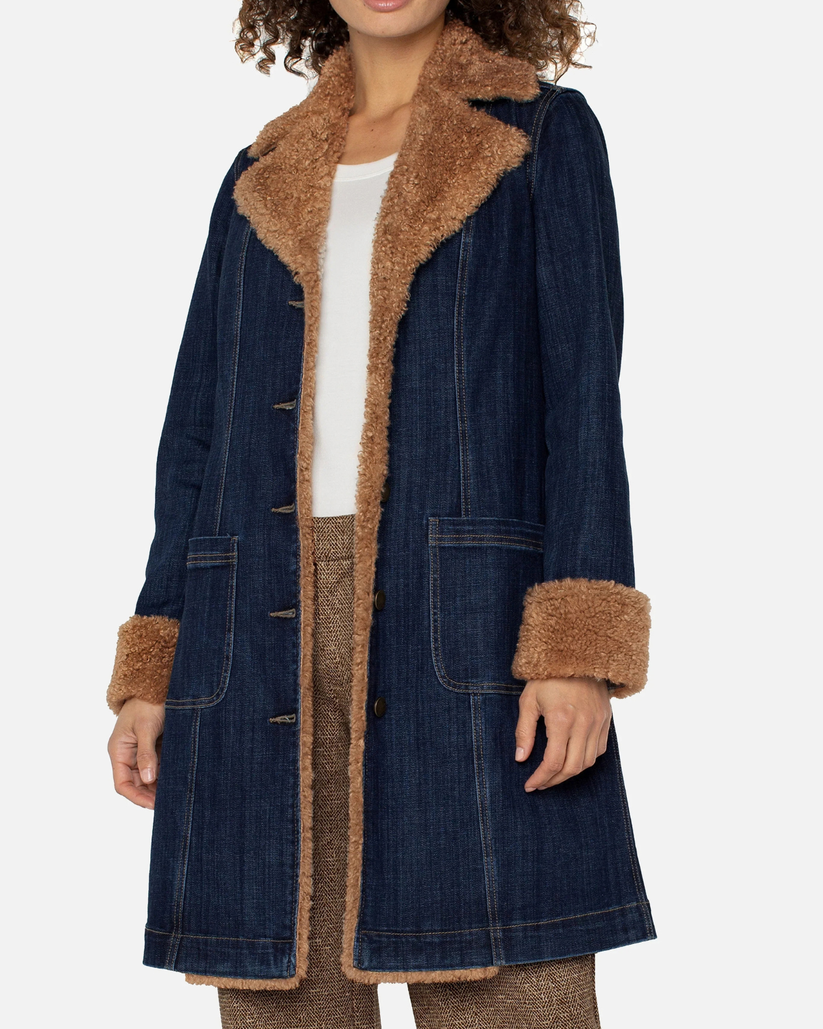 Liverpool Sherpa Trimmed Notch Collar Jacket