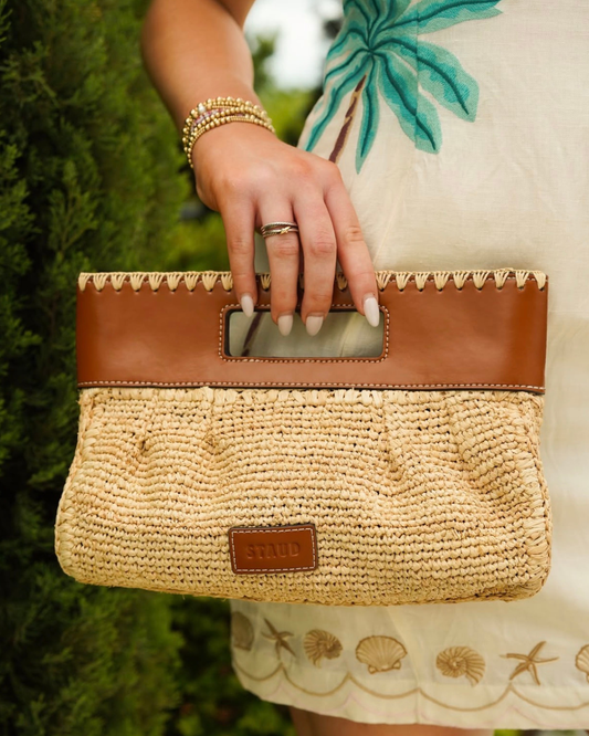 Staud Lena Clutch | Natural Tan