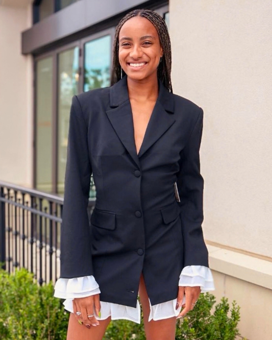 Show Me Your Mumu Josaphine Blazer Dress | Black Suiting