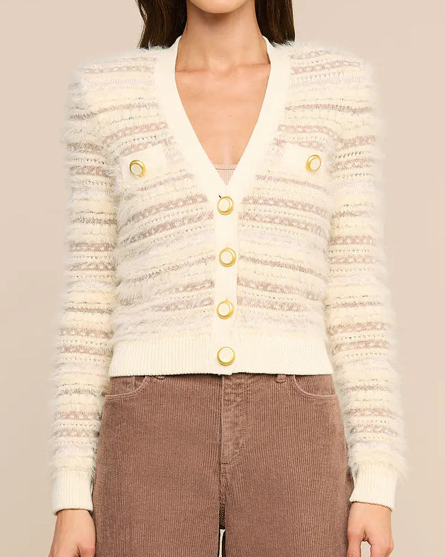 L'Agence Ariadne Cardigan | Ecru/Natural Multi