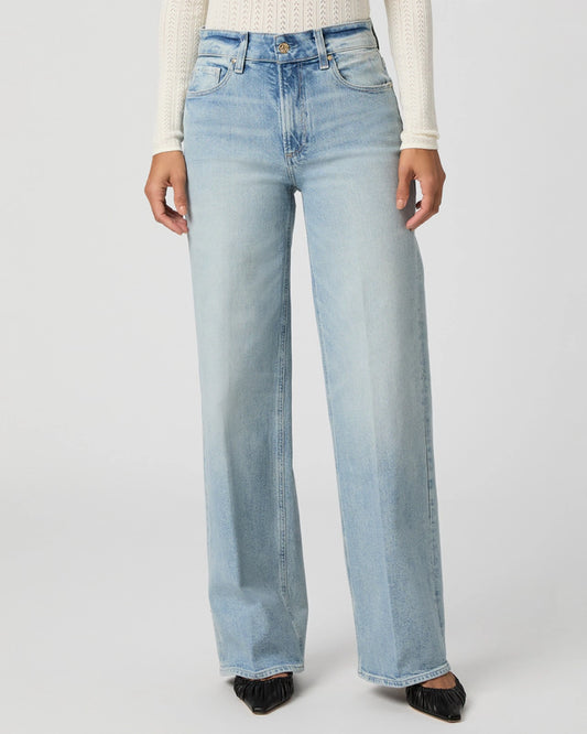 Paige Sasha 32" Wide Leg Jean | Reunion Distressed