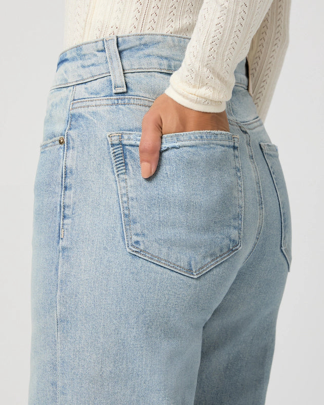Paige Sasha 32" Wide Leg Jean | Reunion Distressed