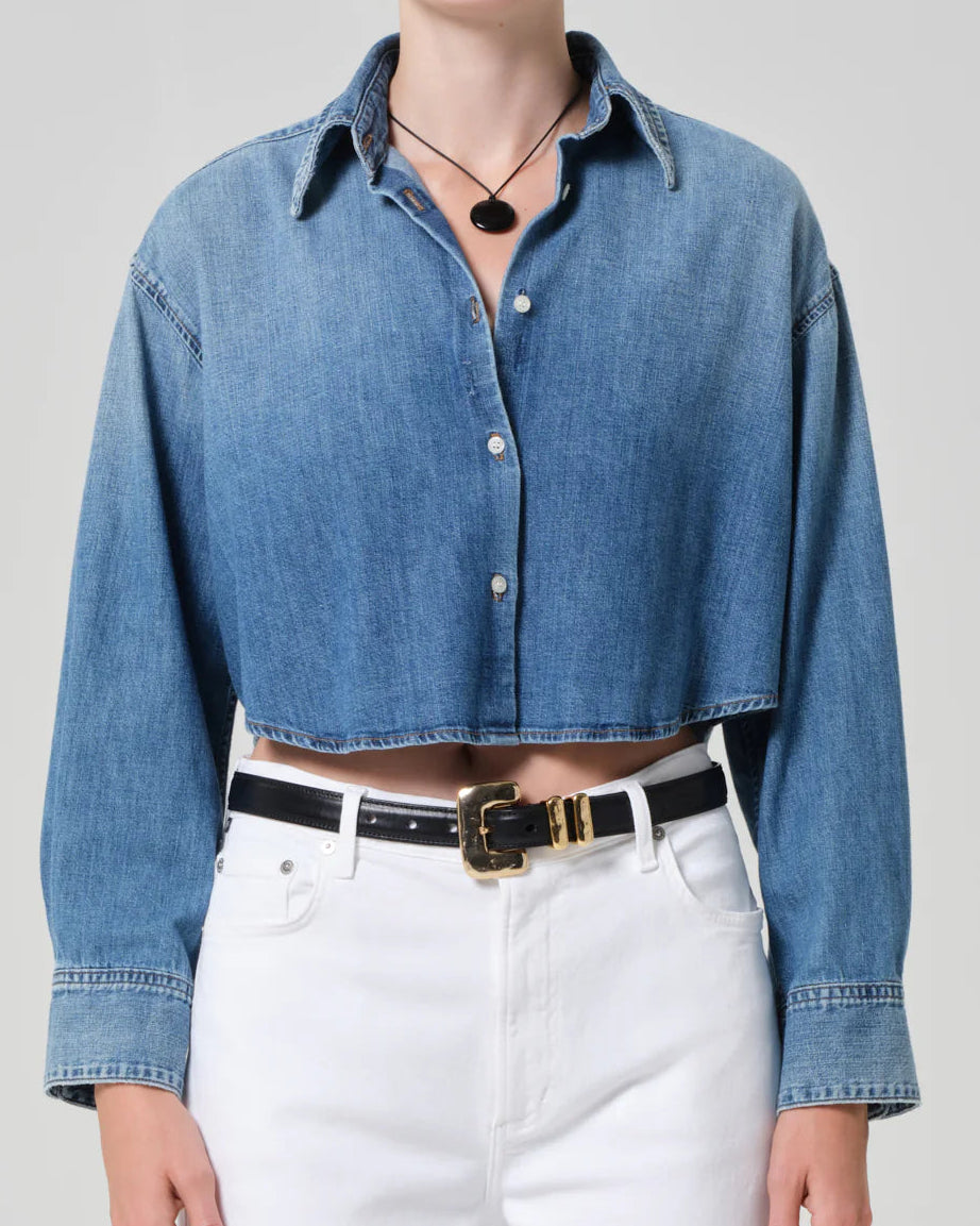 Citizens of Humanity Ana Cropped Shirt | Somerset