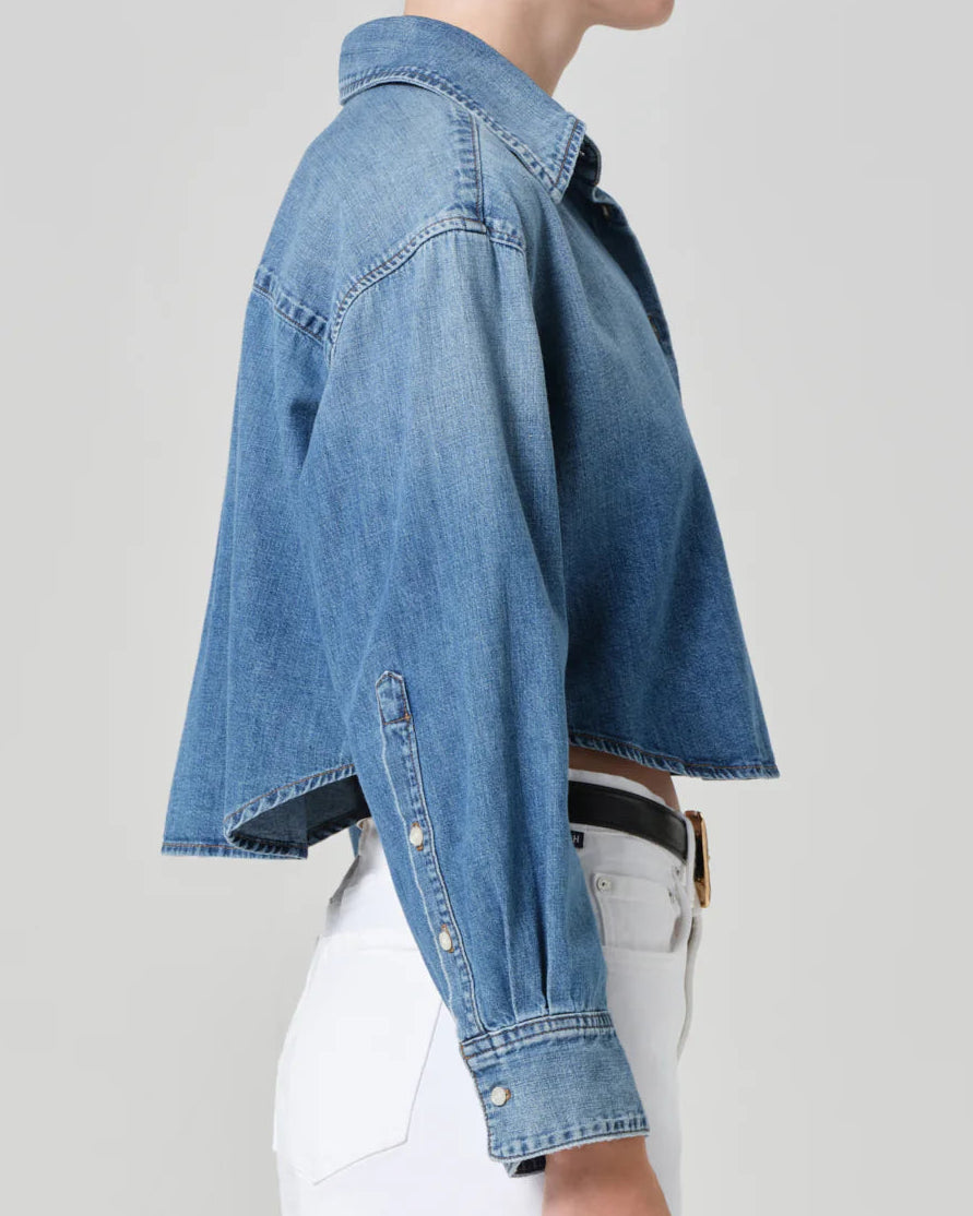 Citizens of Humanity Ana Cropped Shirt | Somerset