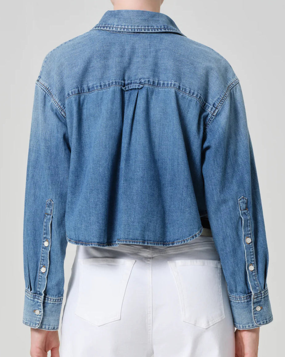 Citizens of Humanity Ana Cropped Shirt | Somerset