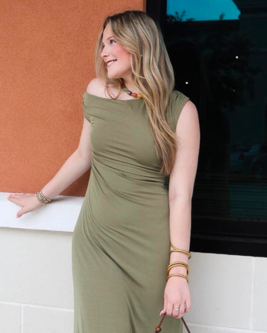 Mink Pink Aster Mesh Midi Dress | Khaki