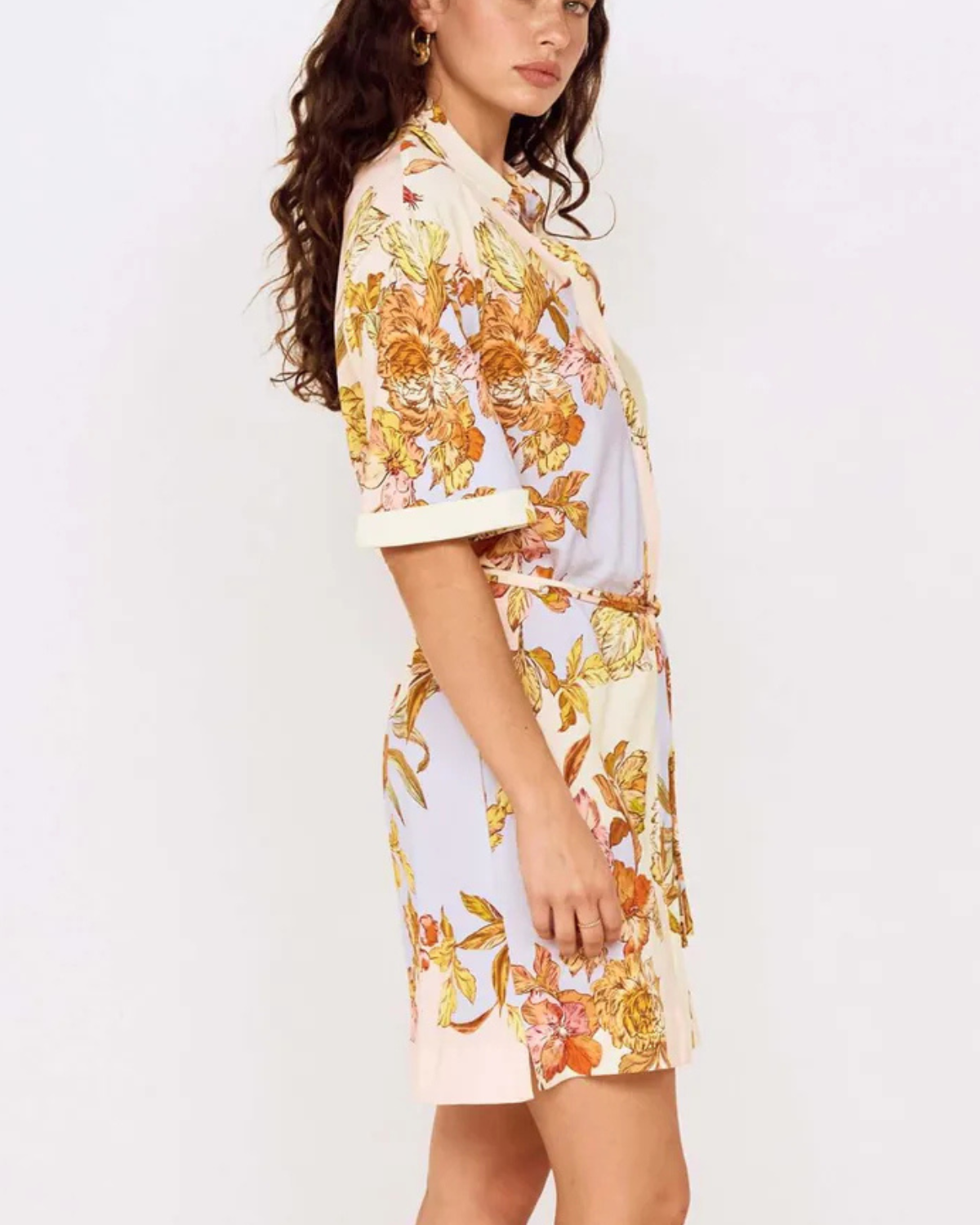 Mink Pink Fiore Mini Shirt Dress | Pastel Floral