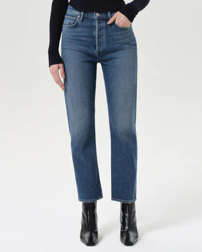 AGOLDE 90s Pinch Waist Crop | Overcast
