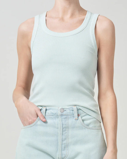 AGOLDE Poppy Tank | Mint Cream