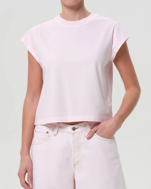 AGOLDE Bryce Cap Sleeve Tee | Cosmos