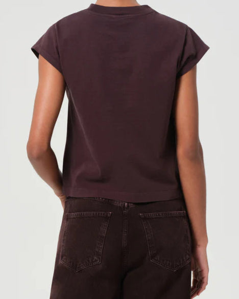 AGOLDE Bryce Cap Sleeve Tee | Root