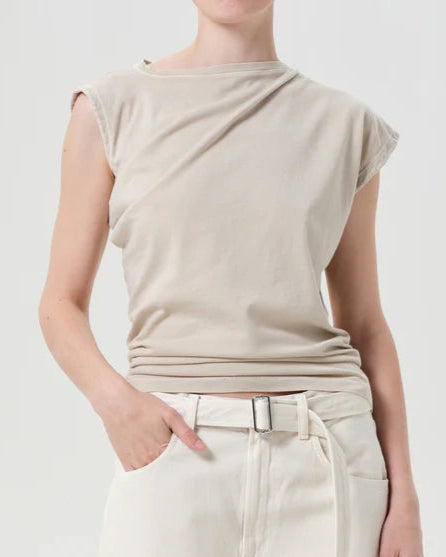 AGOLDE Beth Tee | Rice Grass