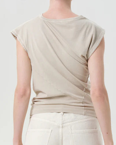 AGOLDE Beth Tee | Rice Grass