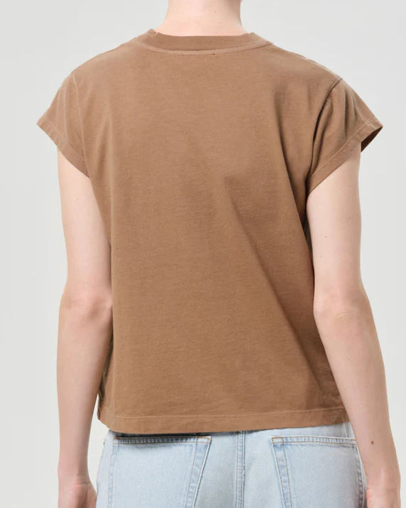AGOLDE Bryce Cap Sleeve Tee | Hamoa