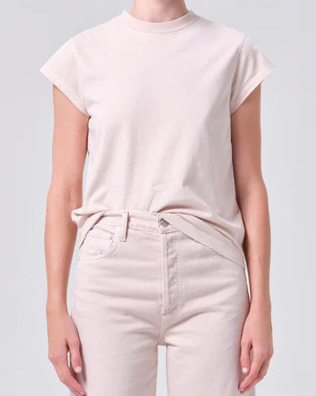 AGOLDE Long Line Bryce Cap Sleeve Tee | Foundation