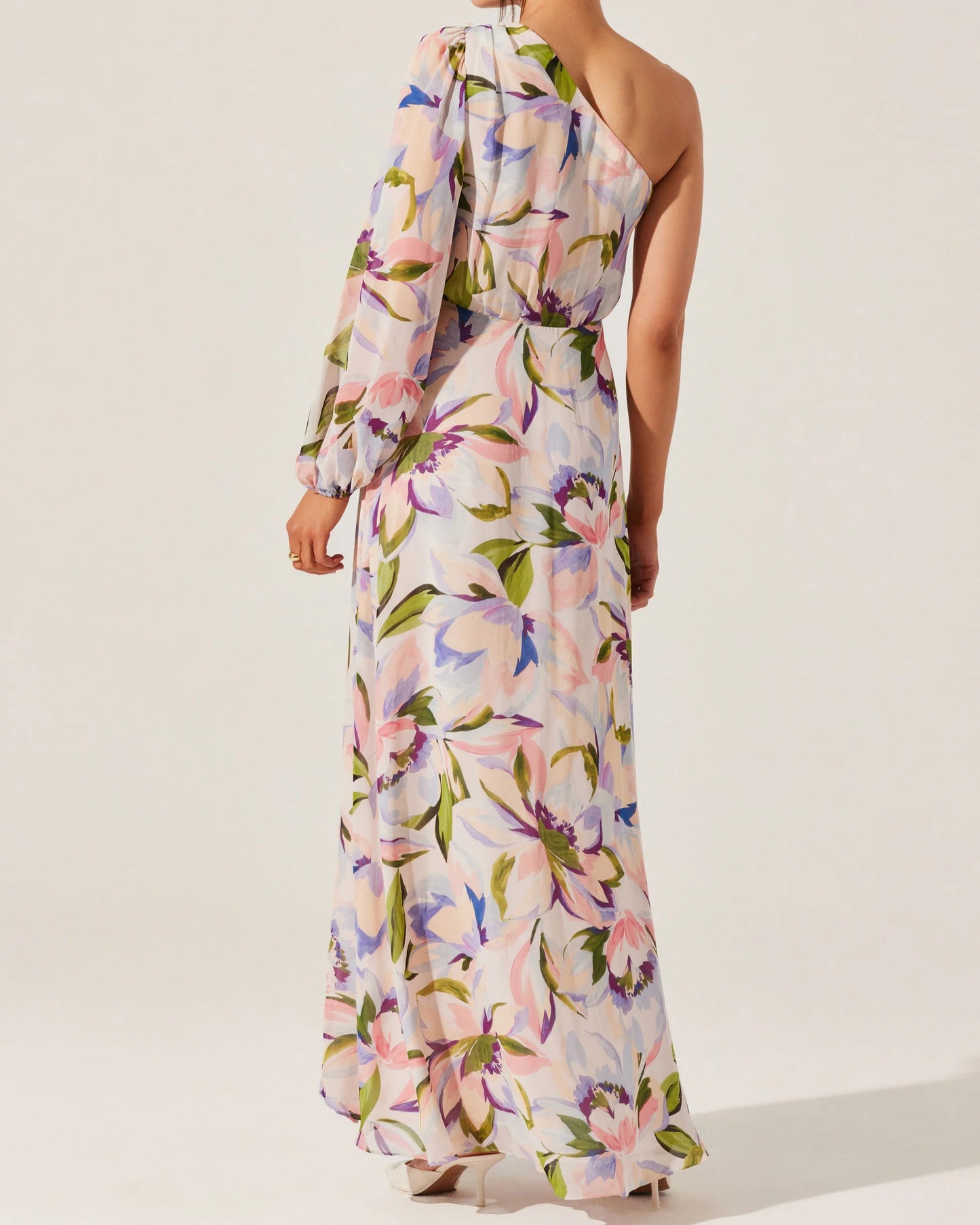 ASTR Sandersonia Floral One Shoulder Dress