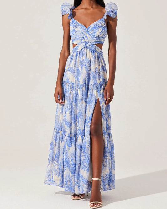 ASTR Fritillaria Floral Maxi Dress | Blue Floral