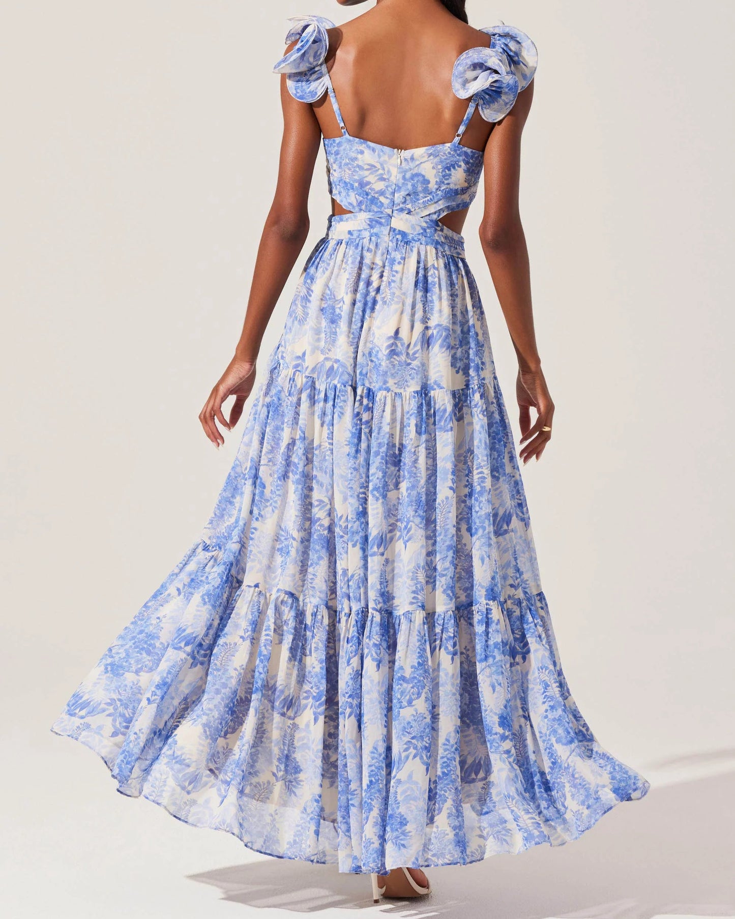 ASTR Fritillaria Floral Maxi Dress | Blue Floral