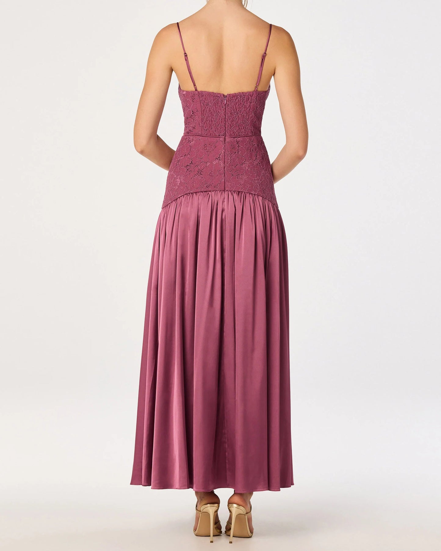 ASTR Kaylani Lace Bustier Maxi Dress | Mauve