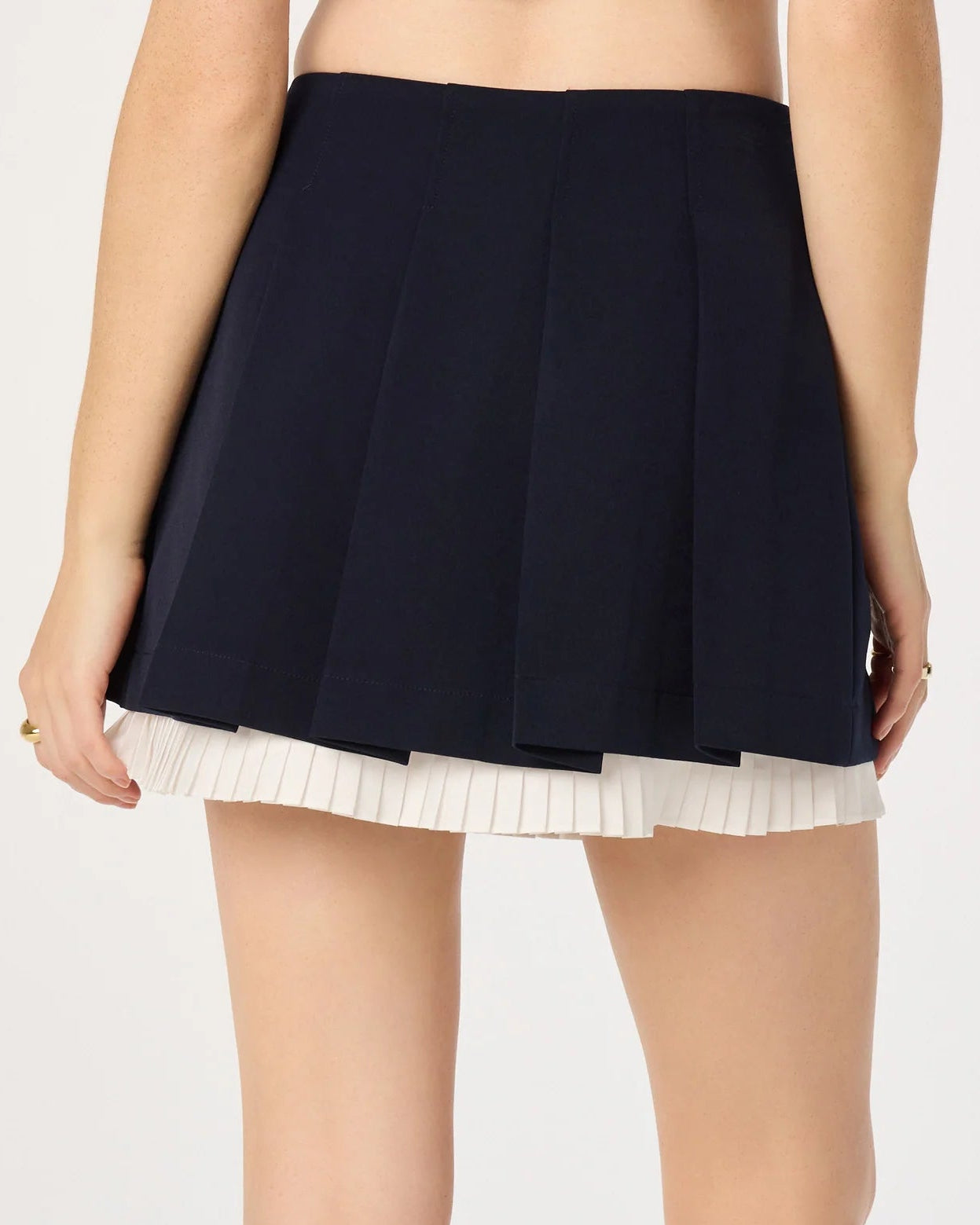 ASTR Melian Pleated Mini Skirt | Navy