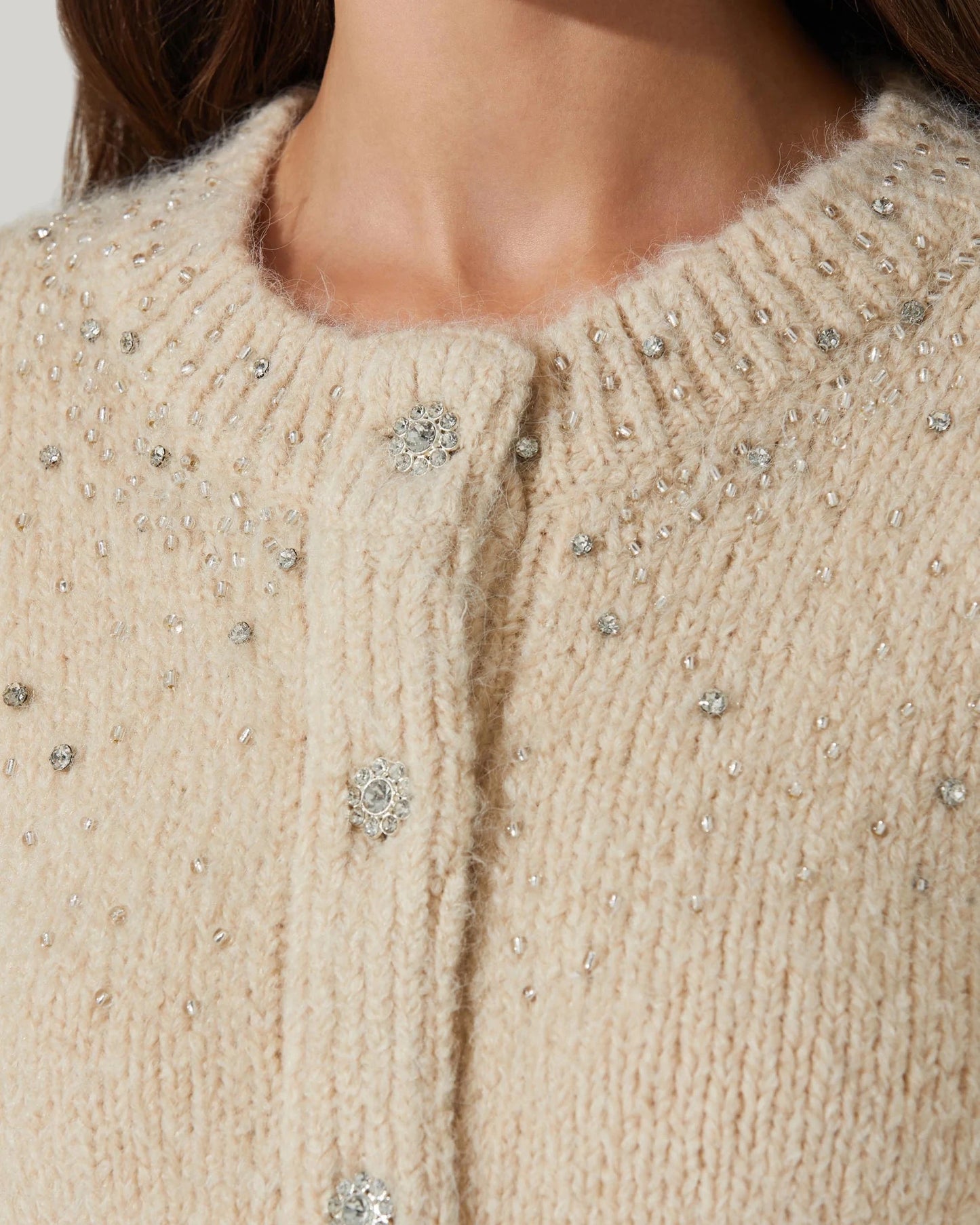 ASTR Sigourney Embellished Cardigan