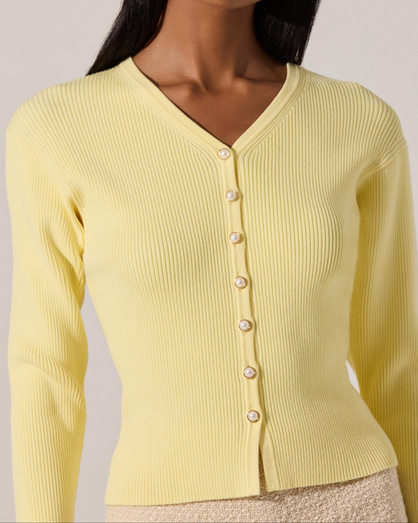 ASTR Delynn Ribbed Cardigan Sweater