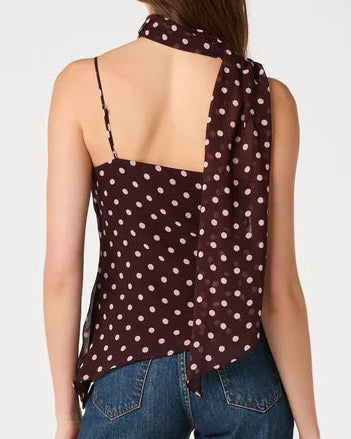 ASTR Adrie Top | Brown Polka Dot