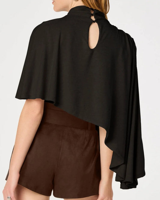 ASTR Jailene Asymmetric Cape Top | Black
